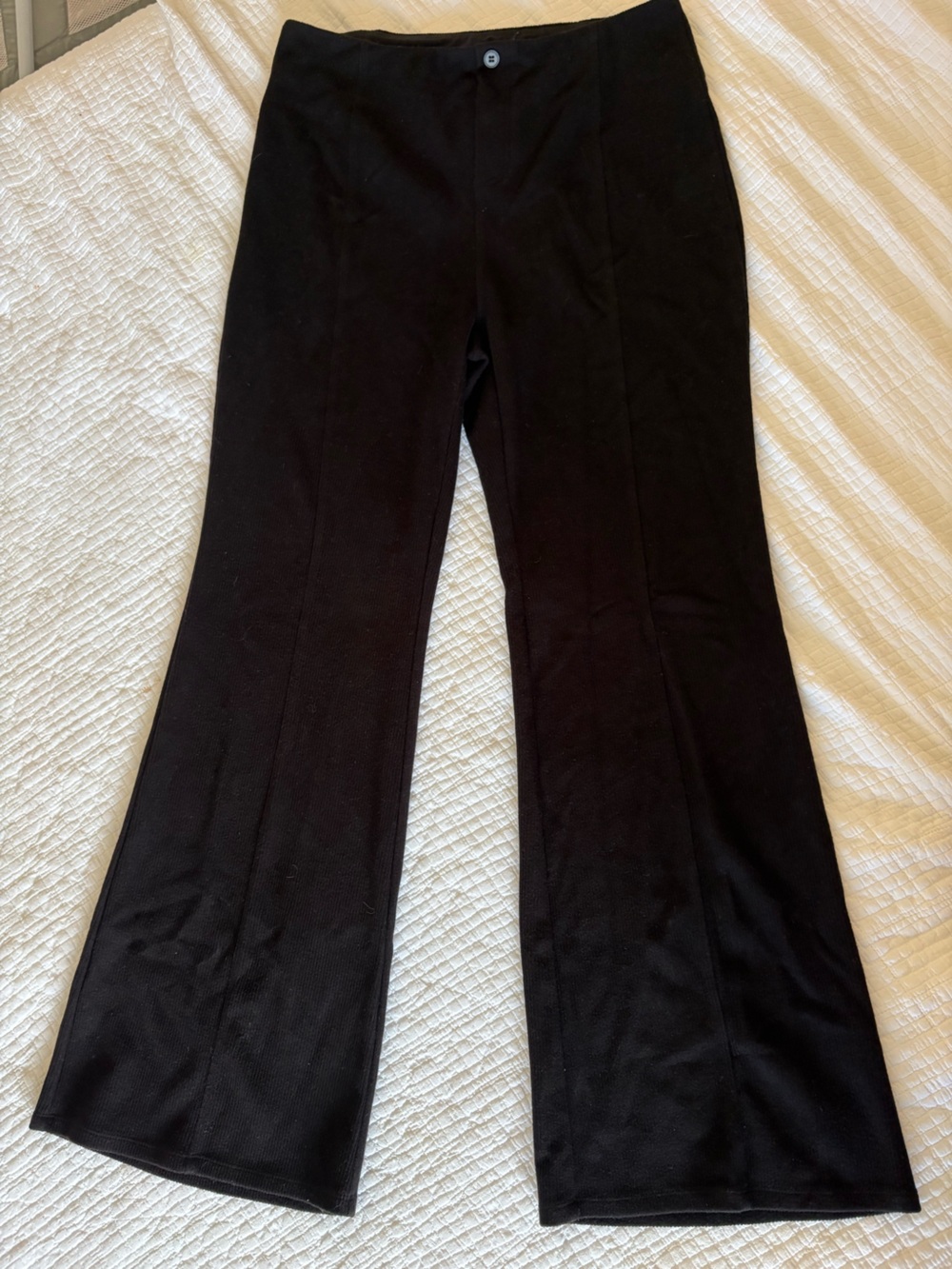 HALARA Ribbed High Waisted Tummy Control Casual Flare Pants